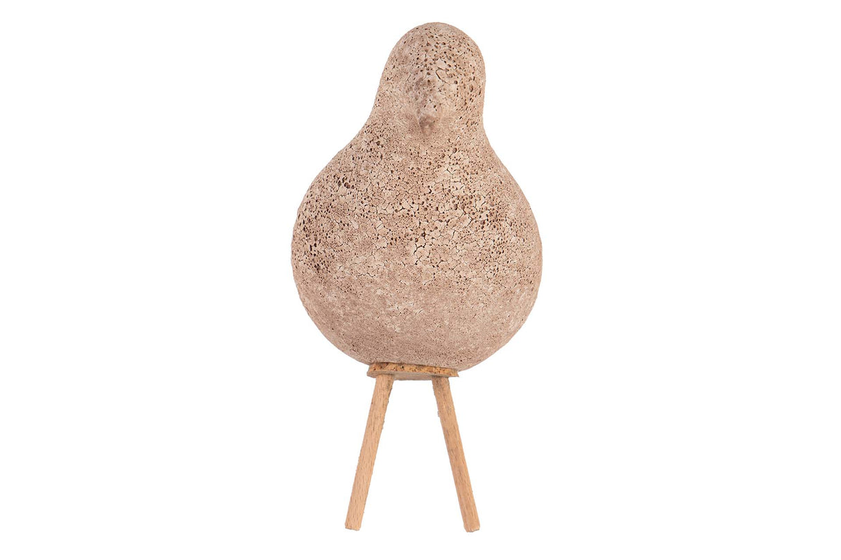 PAJARO CERAMICA MARRON 24x10x20 CM
