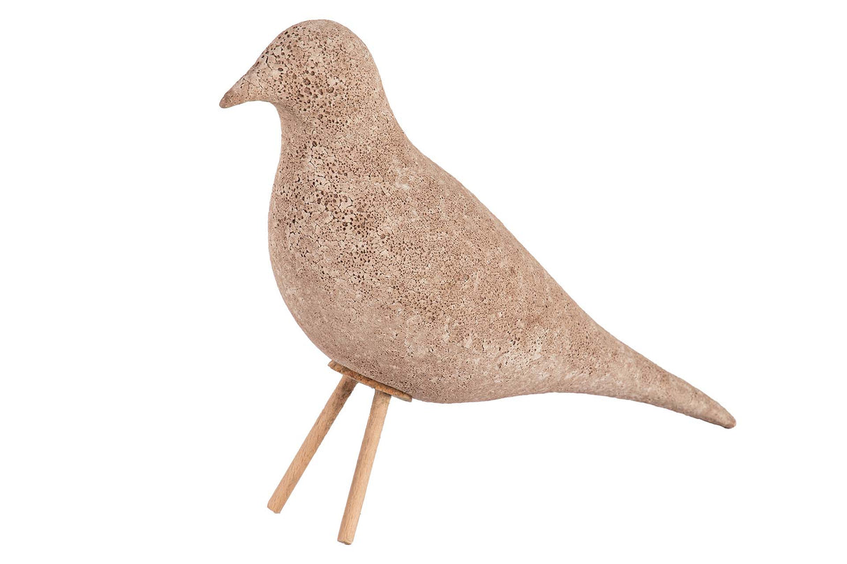 PAJARO CERAMICA MARRON 24x10x20 CM