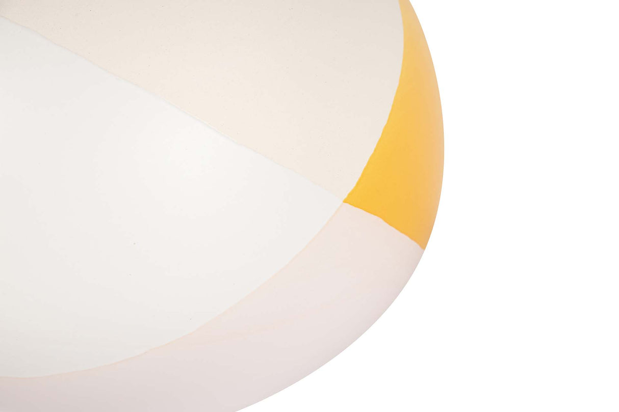 FLORERO CERAMICA BEIGE AMARILLO 22x22x23 CM