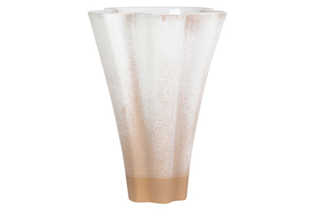 FLORERO CERAMICA BEIGE 26x26x35 CM