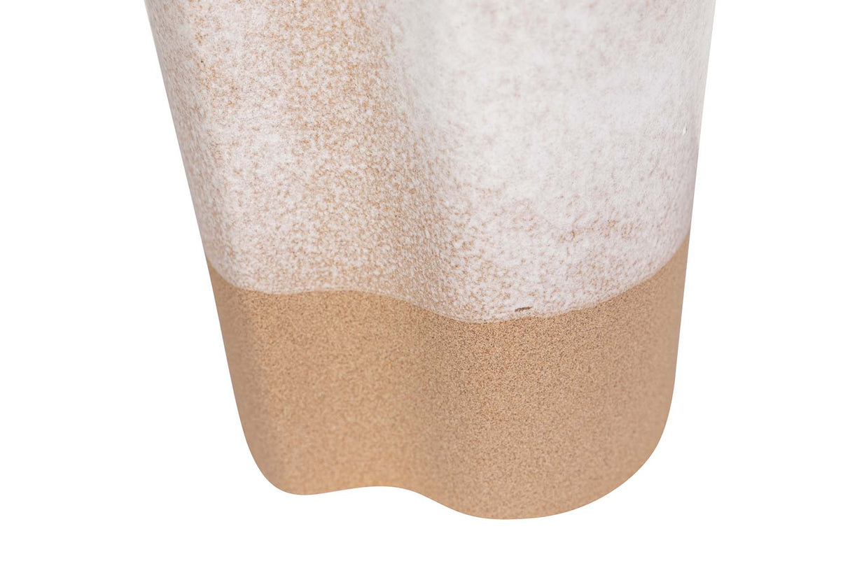 FLORERO CERAMICA BEIGE 16x16x26 CM