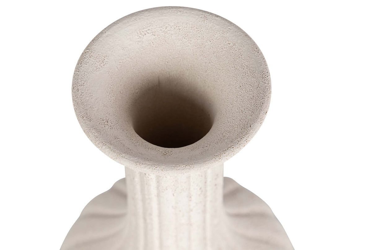 FLORERO CERAMICA BEIGE 15x15x32 CM