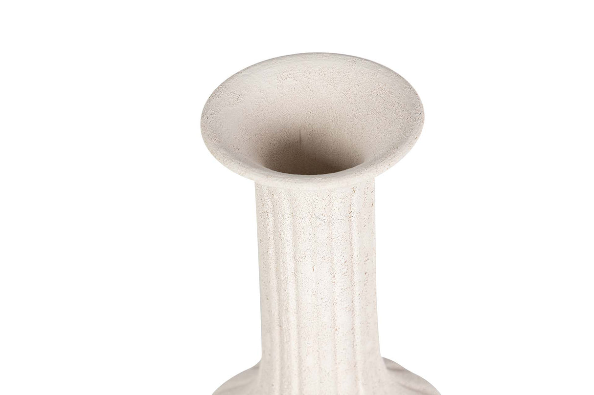 FLORERO CERAMICA BEIGE 15x15x32 CM