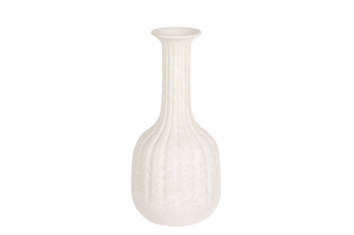 FLORERO CERAMICA BEIGE 15x15x32 CM