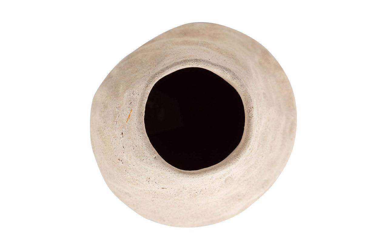 FLORERO CERAMICA BEIGE 19x19x31 CM