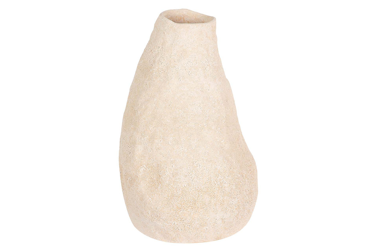 FLORERO CERAMICA BEIGE 19x19x31 CM