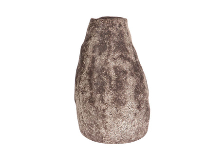 FLORERO CERAMICA MARRON 15x15x22 CM