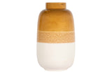 FLORERO CERAMICA BEIGE AMARILLO 24x24x41 CM