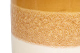 FLORERO CERAMICA BEIGE AMARILLO 24x24x41 CM
