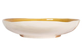 CENTRO DE MESA CERAMICA BEIGE AMARILLO 20x20x34 CM