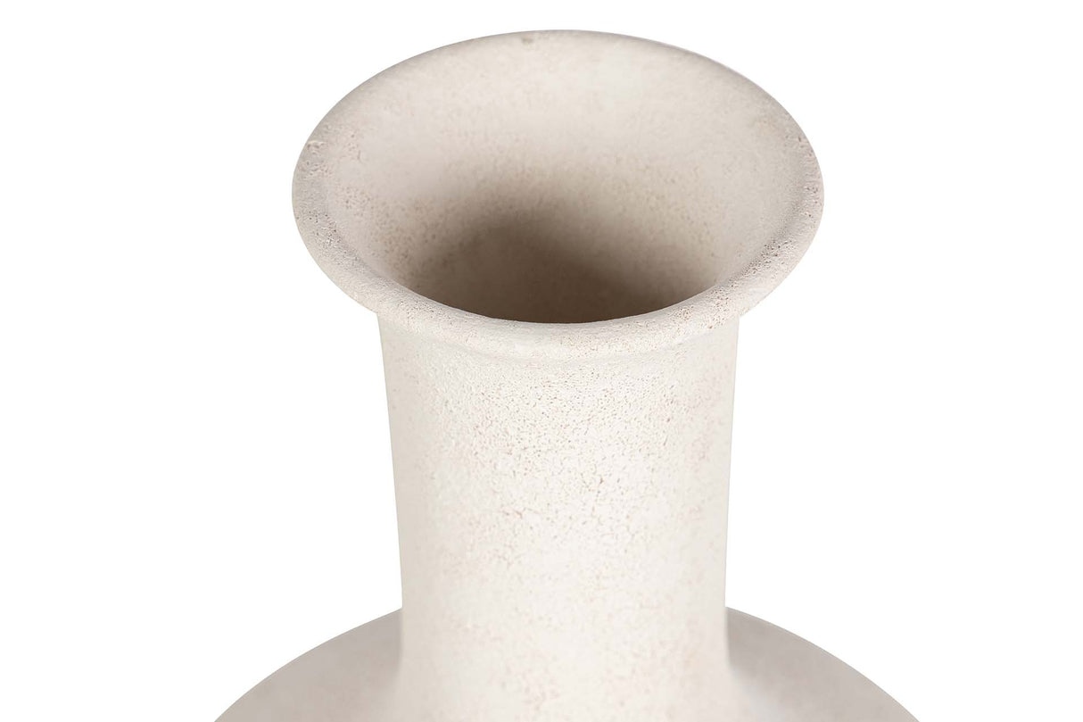 FLORERO CERAMICA BEIGE 22x22x35 CM