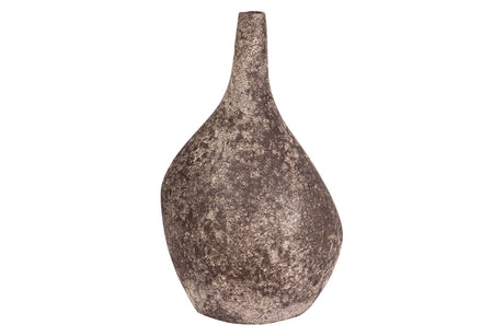FLORERO CERAMICA MARRON 25x20x42 CM
