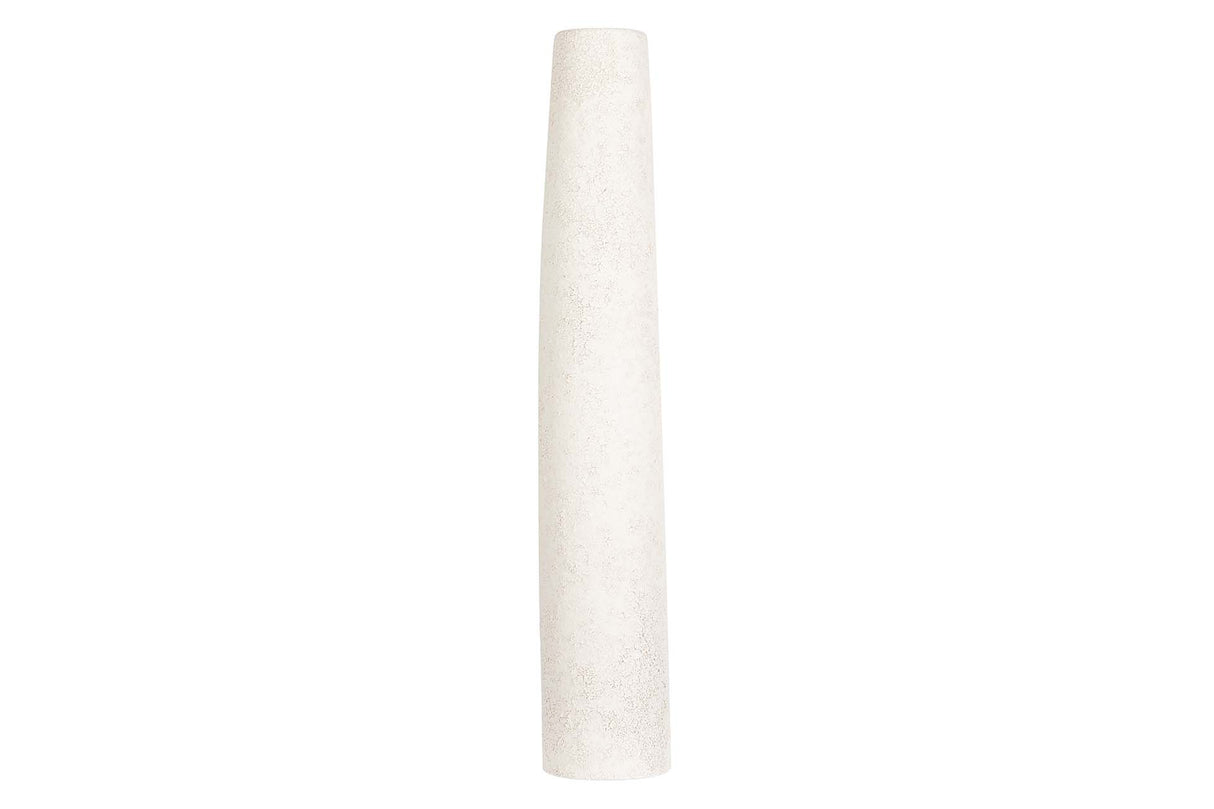 FLORERO CERAMICA BEIGE 8x8x45 CM