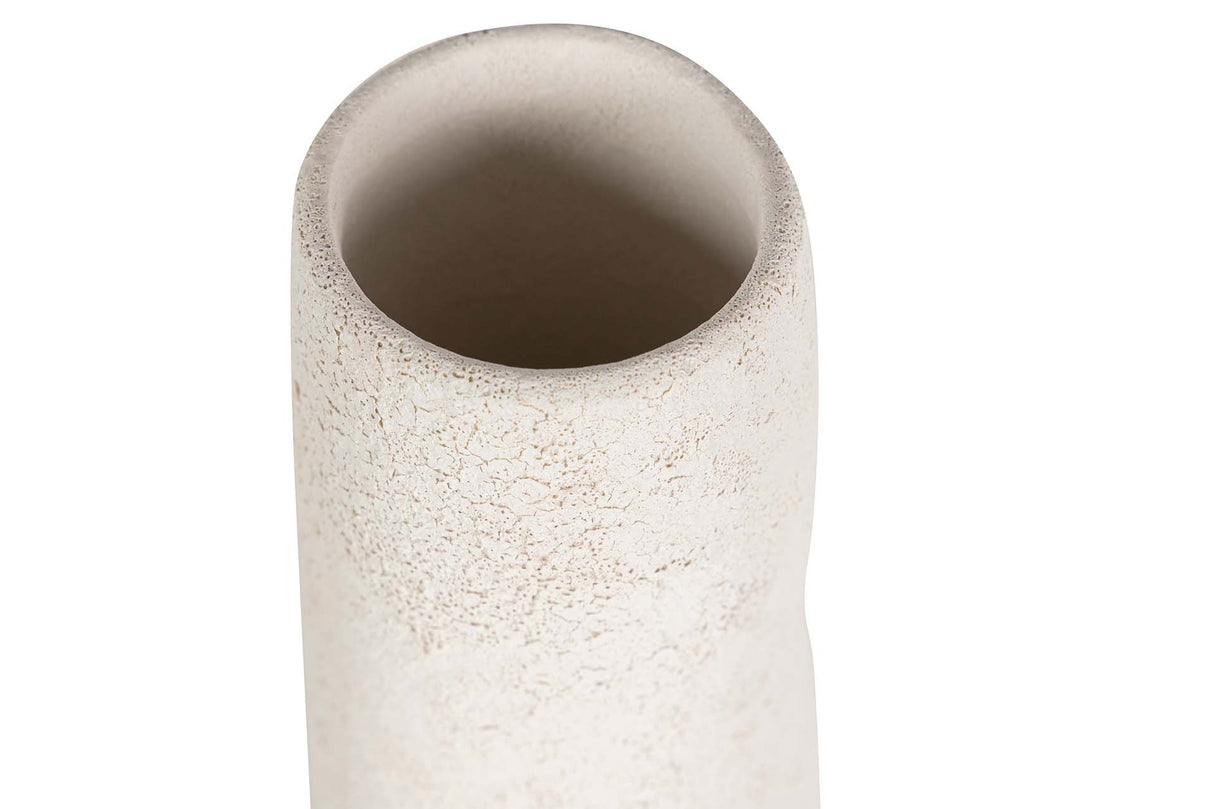 FLORERO CERAMICA BEIGE 8x8x45 CM