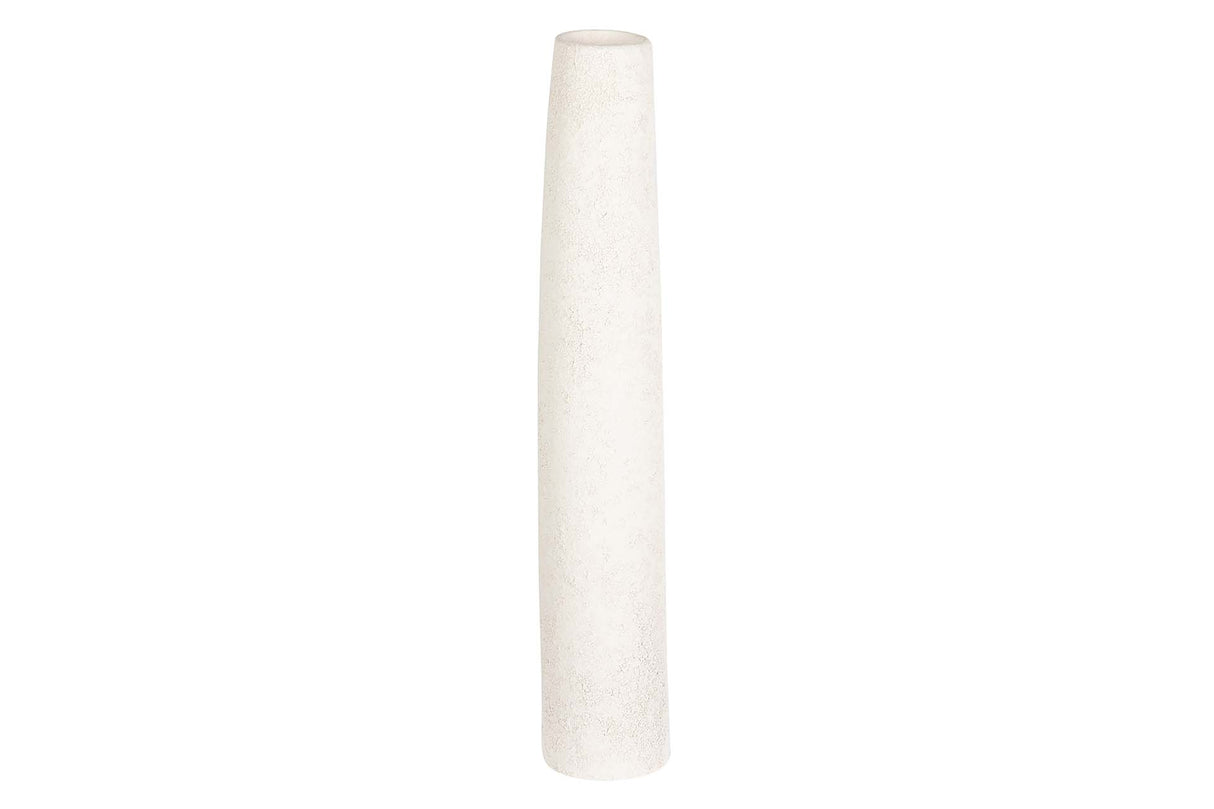 FLORERO CERAMICA BEIGE 8x8x45 CM