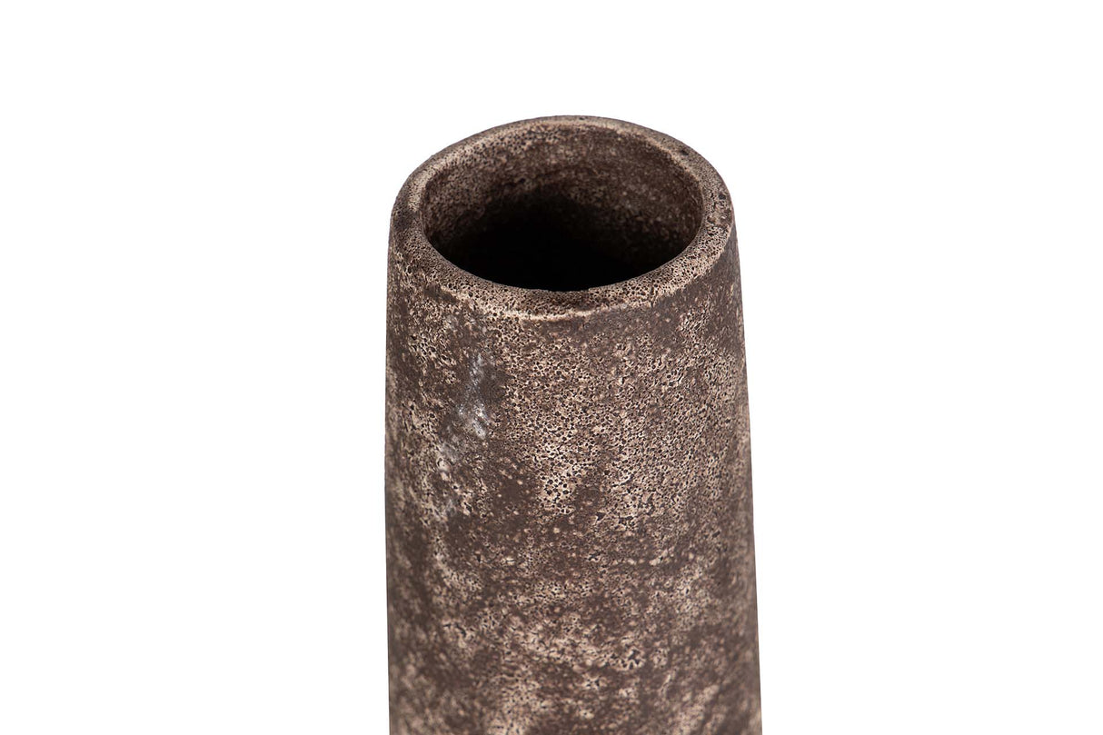 FLORERO CERAMICA MARRON 8x8x45 CM