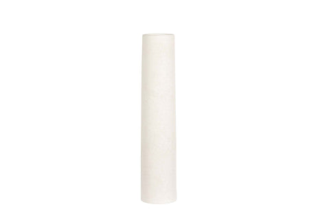FLORERO CERAMICA BEIGE 8x8x35 CM