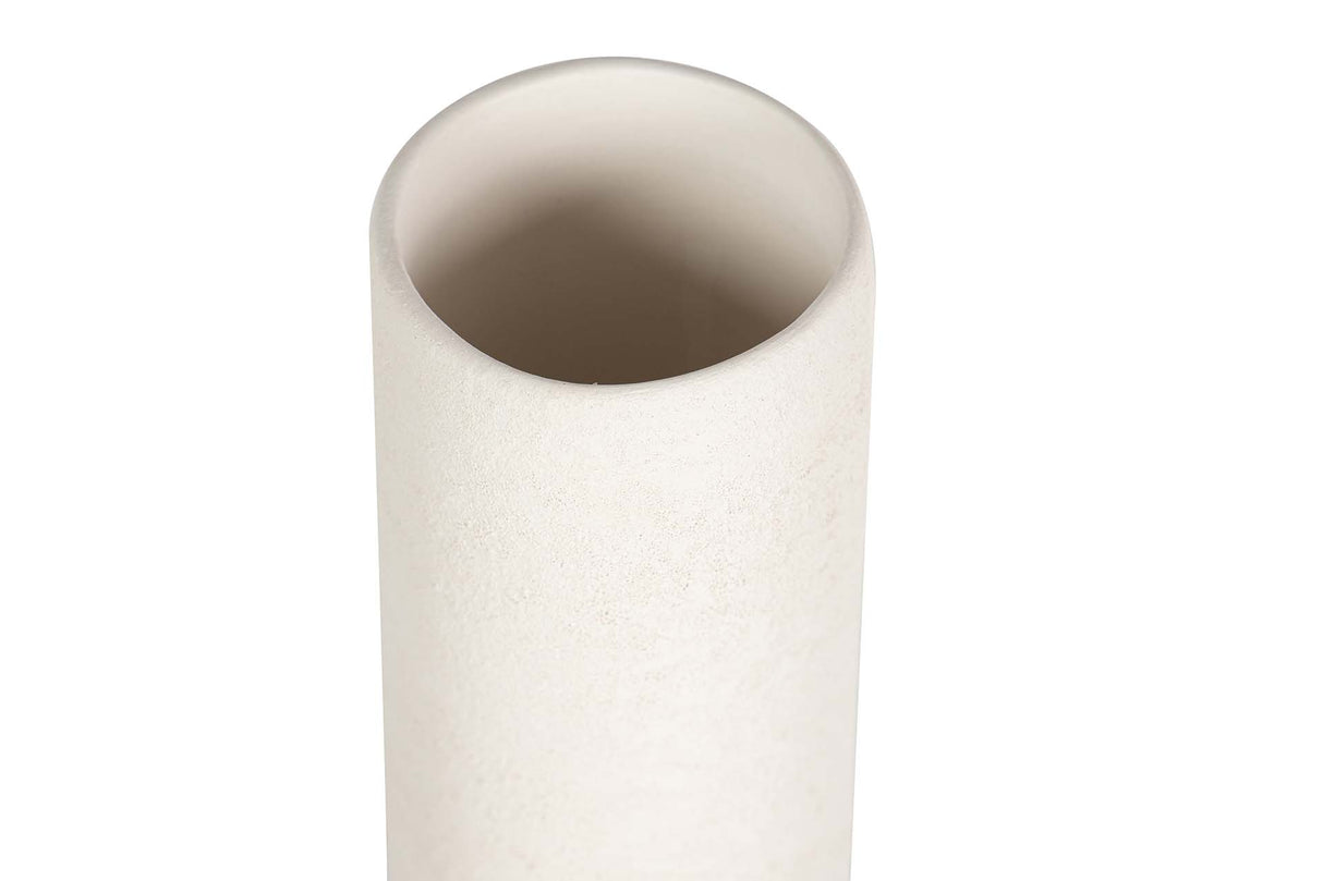 FLORERO CERAMICA BEIGE 8x8x35 CM
