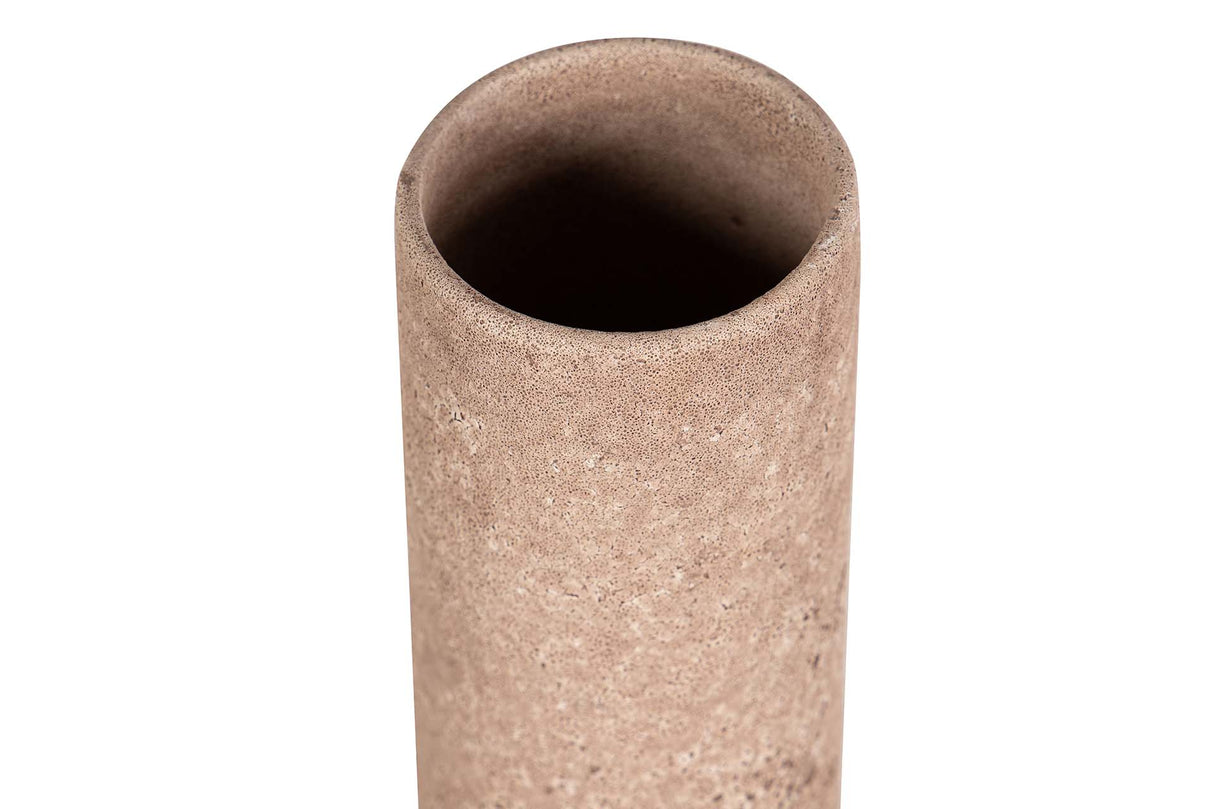 FLORERO CERAMICA MARRON 8x8x35 CM