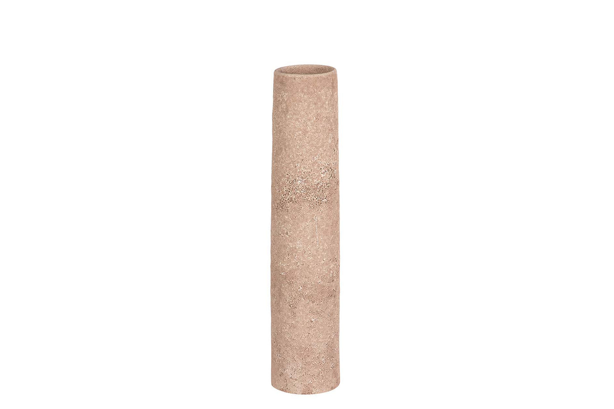 FLORERO CERAMICA MARRON 8x8x35 CM