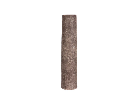 FLORERO CERAMICA MARRON 8x8x35 CM