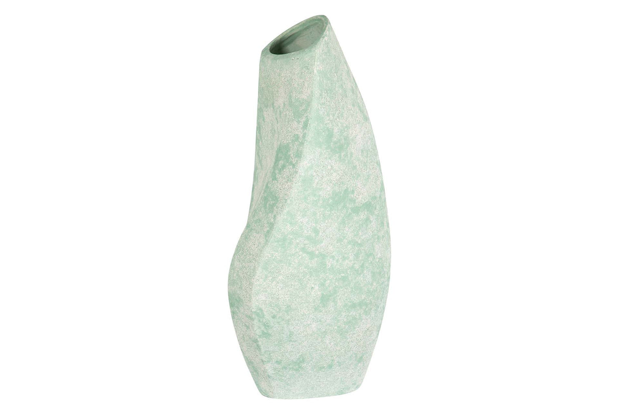 FLORERO CERAMICA VERDE 18x18x45 CM