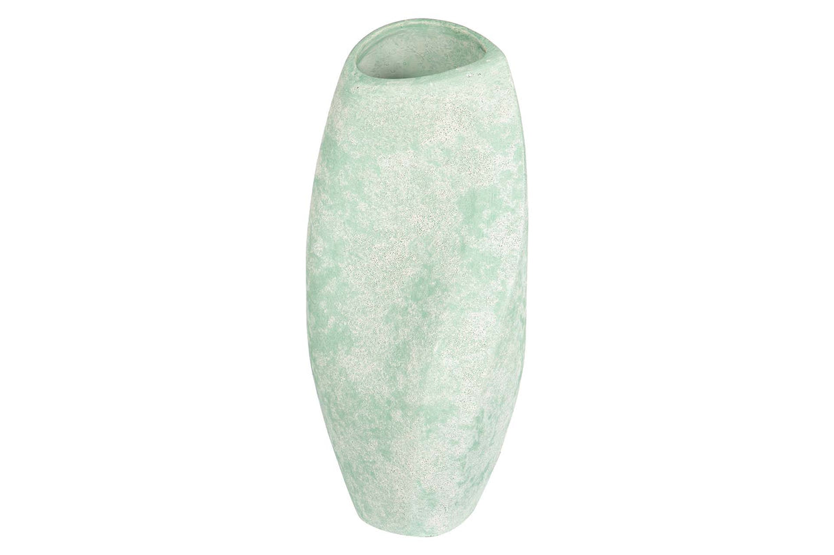 FLORERO CERAMICA VERDE 18x18x45 CM