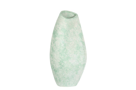FLORERO CERAMICA VERDE 16x16x35 CM