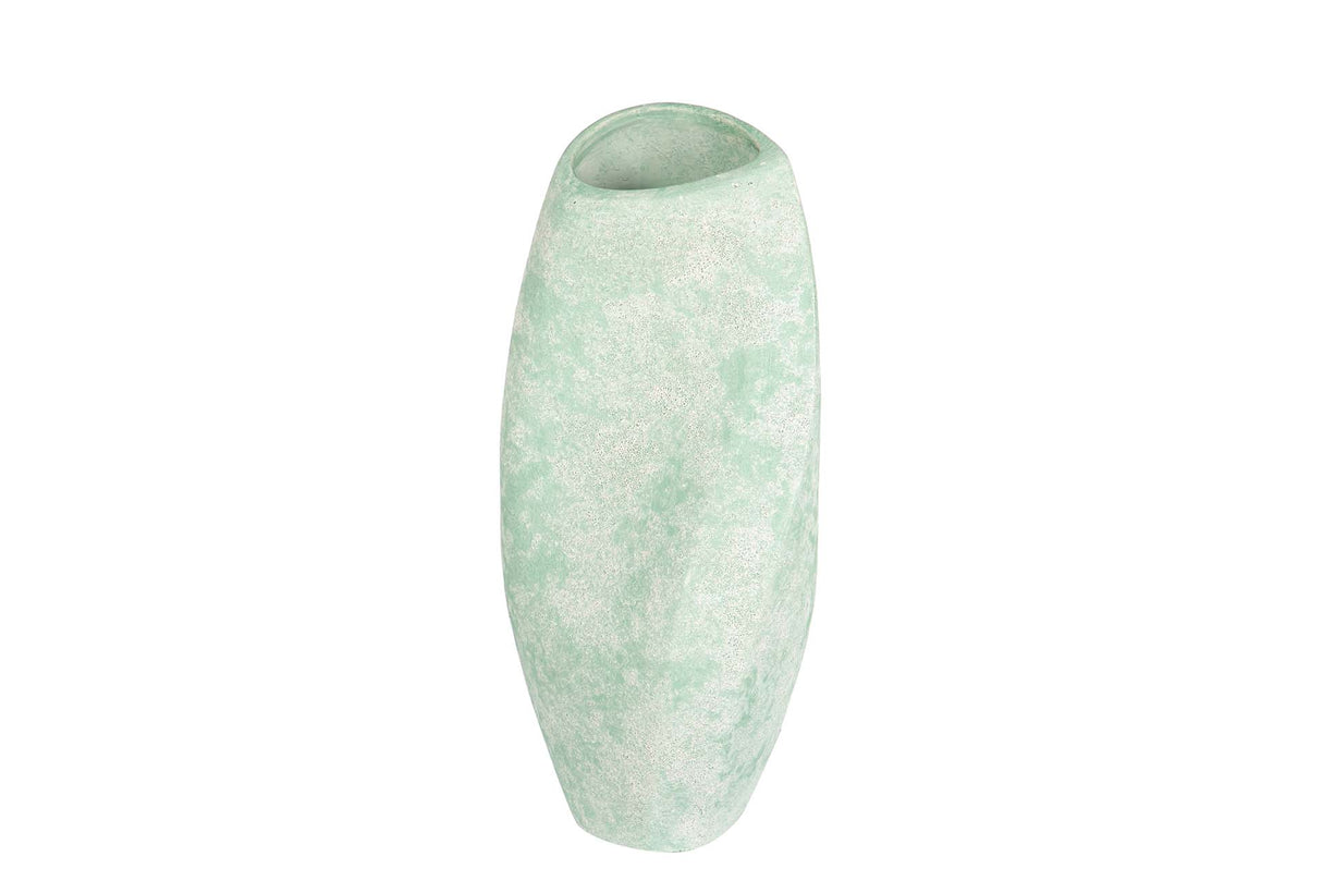 FLORERO CERAMICA VERDE 16x16x35 CM