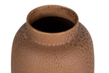 FLORERO CERAMICA MARRON BLANCO 24x24x50 CM