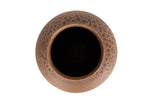 FLORERO CERAMICA MARRON BLANCO 24x24x50 CM