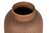 FLORERO CERAMICA MARRON BLANCO 20x20x34 CM