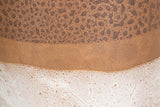 FLORERO CERAMICA MARRON BLANCO 20x20x34 CM