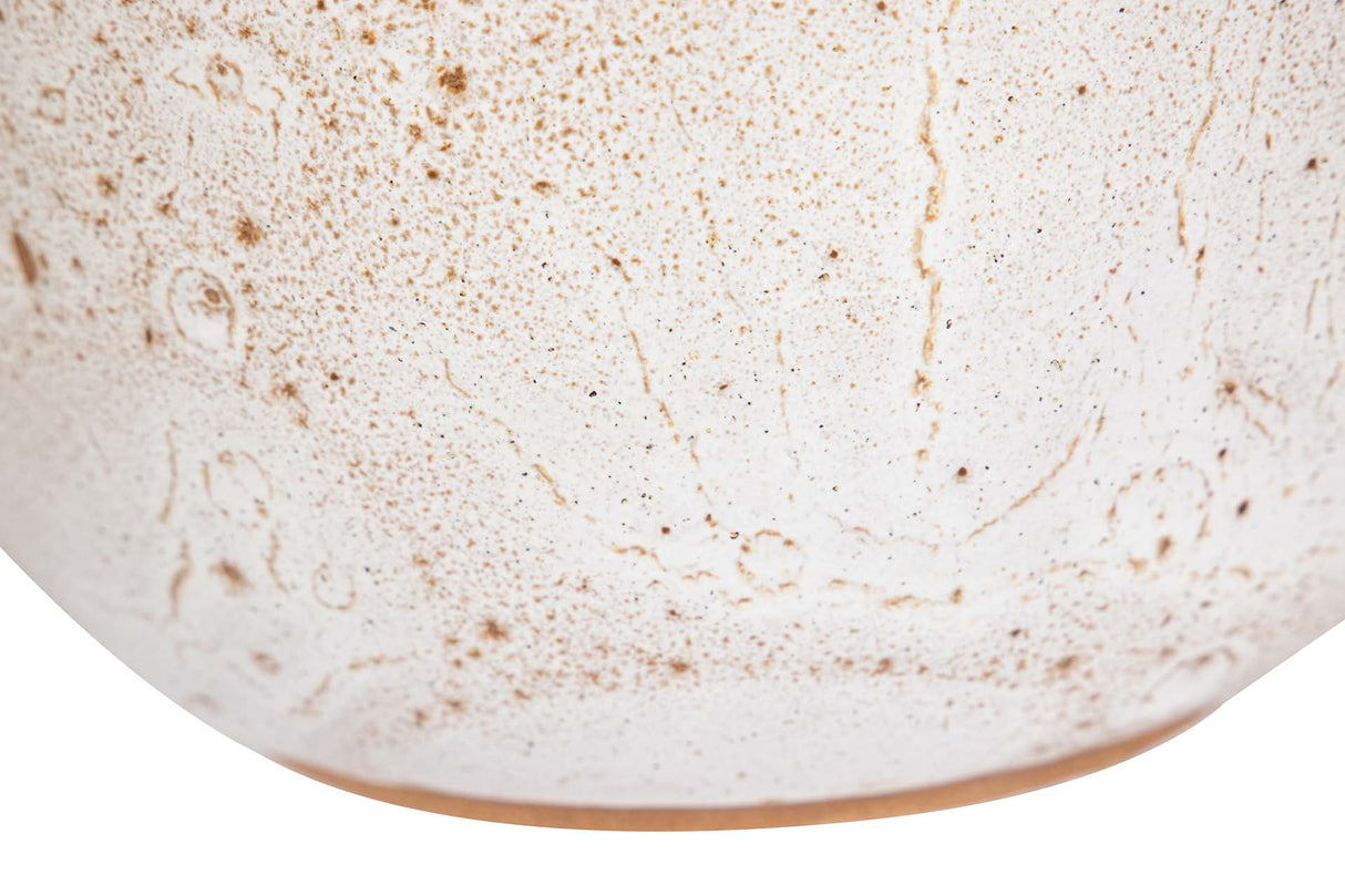FLORERO CERAMICA MARRON BLANCO 20x20x34 CM