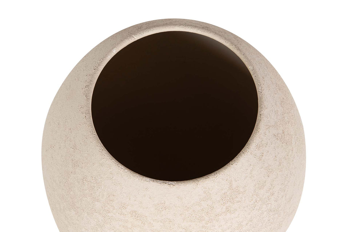 FLORERO CERAMICA GRIS 26x26x37 CM