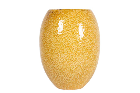 FLORERO CERAMICA AMARILLO 21x21x28 CM