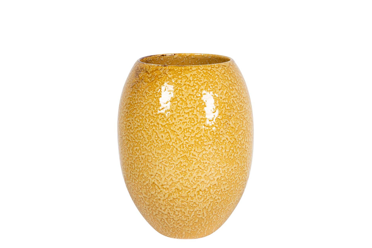 FLORERO CERAMICA AMARILLO 18x18x24 CM