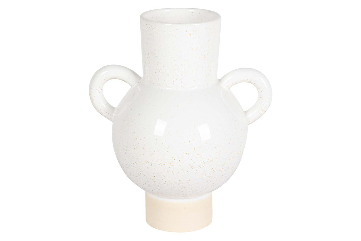 FLORERO CERAMICA BEIGE 22x16x26 CM