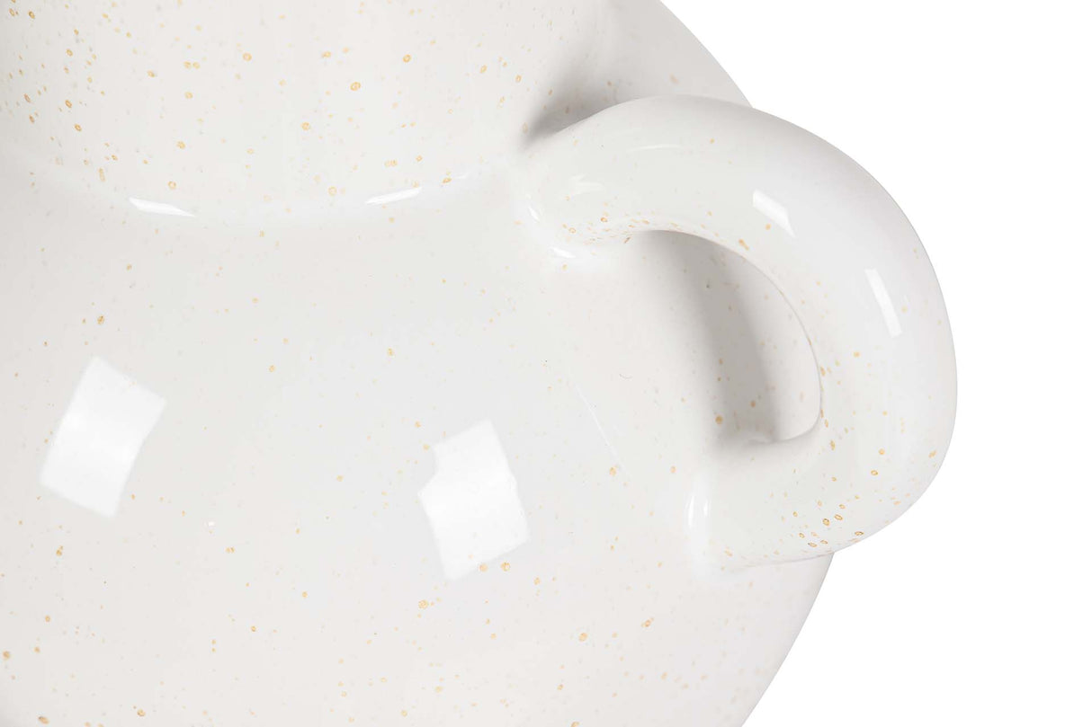 FLORERO CERAMICA BEIGE 22x16x26 CM