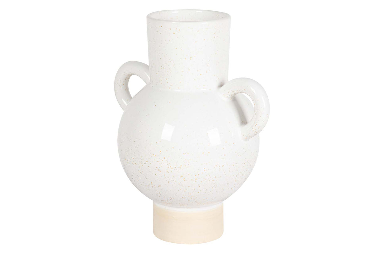 FLORERO CERAMICA BEIGE 22x16x26 CM