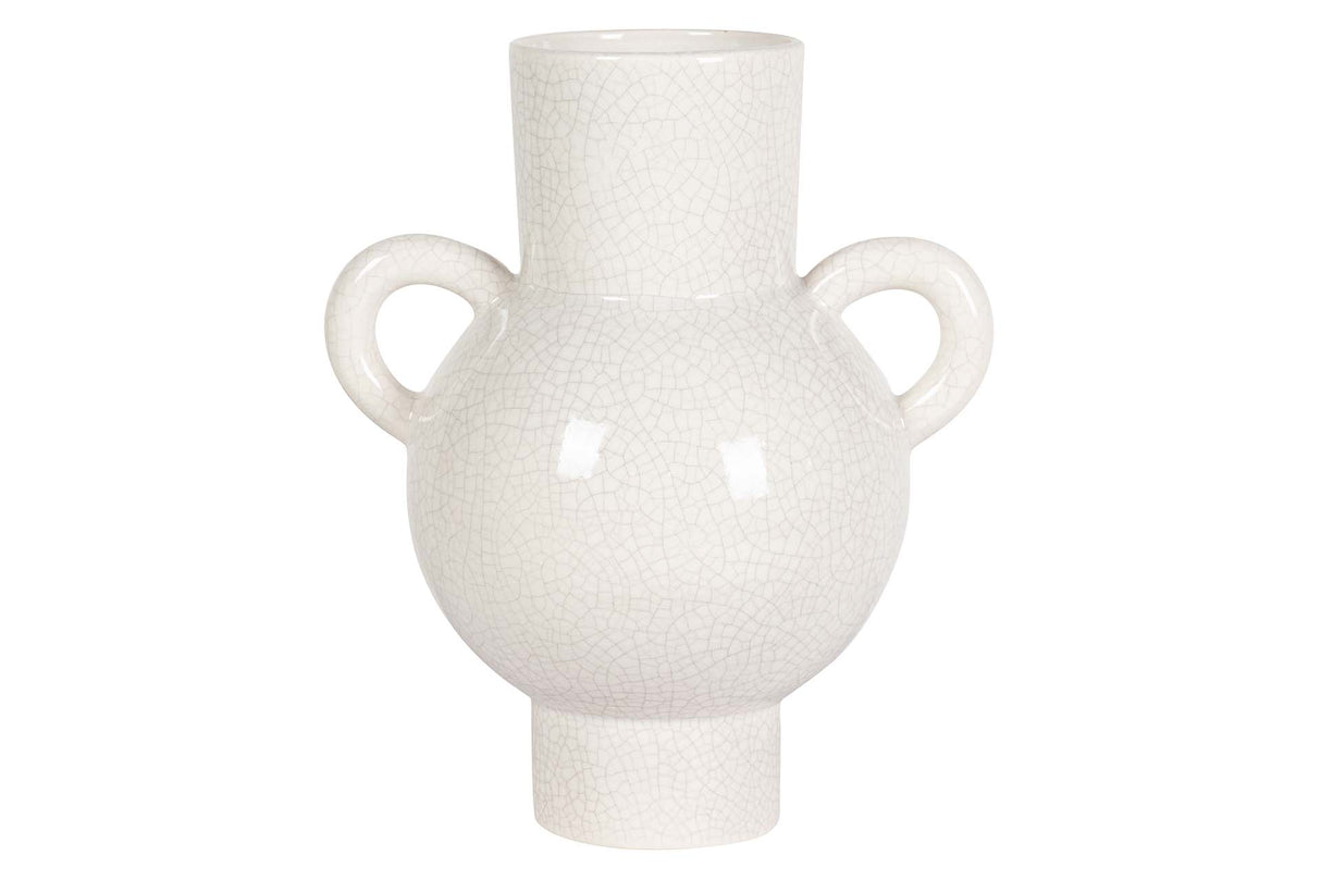FLORERO CERAMICA BLANCO 22x16x26 CM