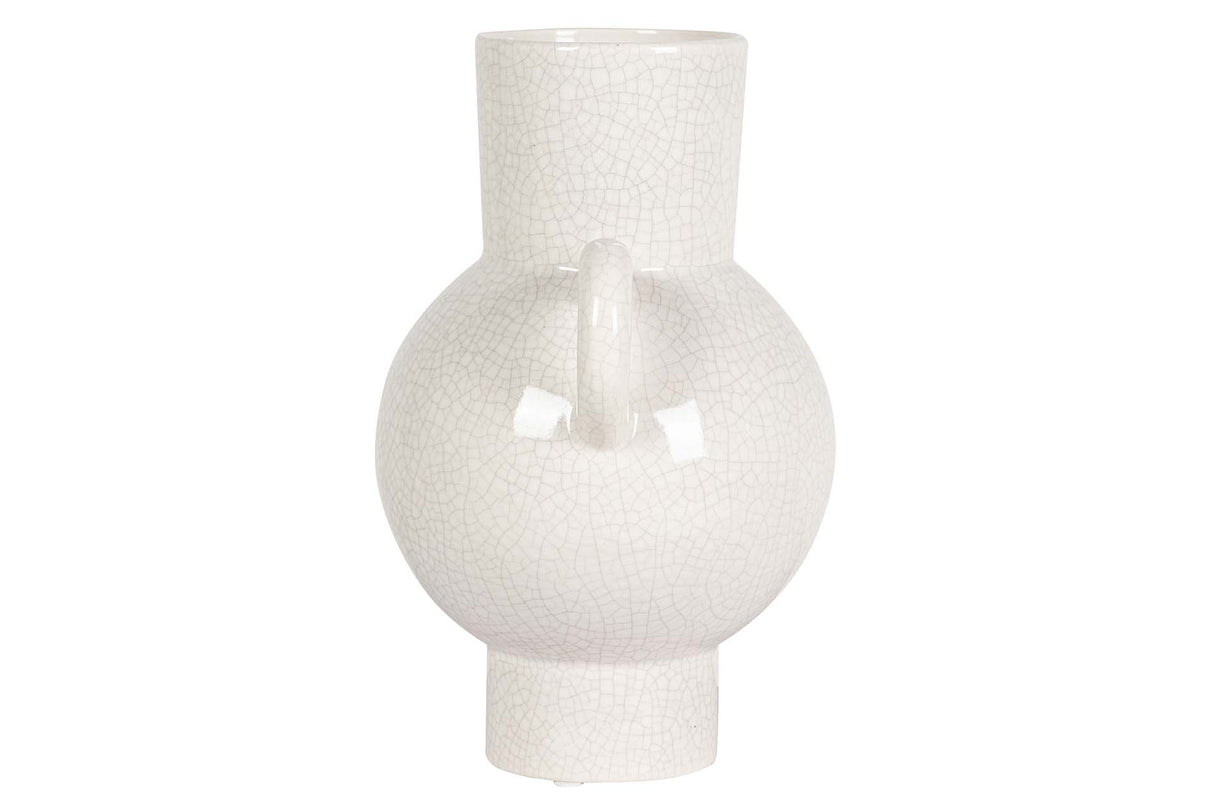 FLORERO CERAMICA BLANCO 22x16x26 CM