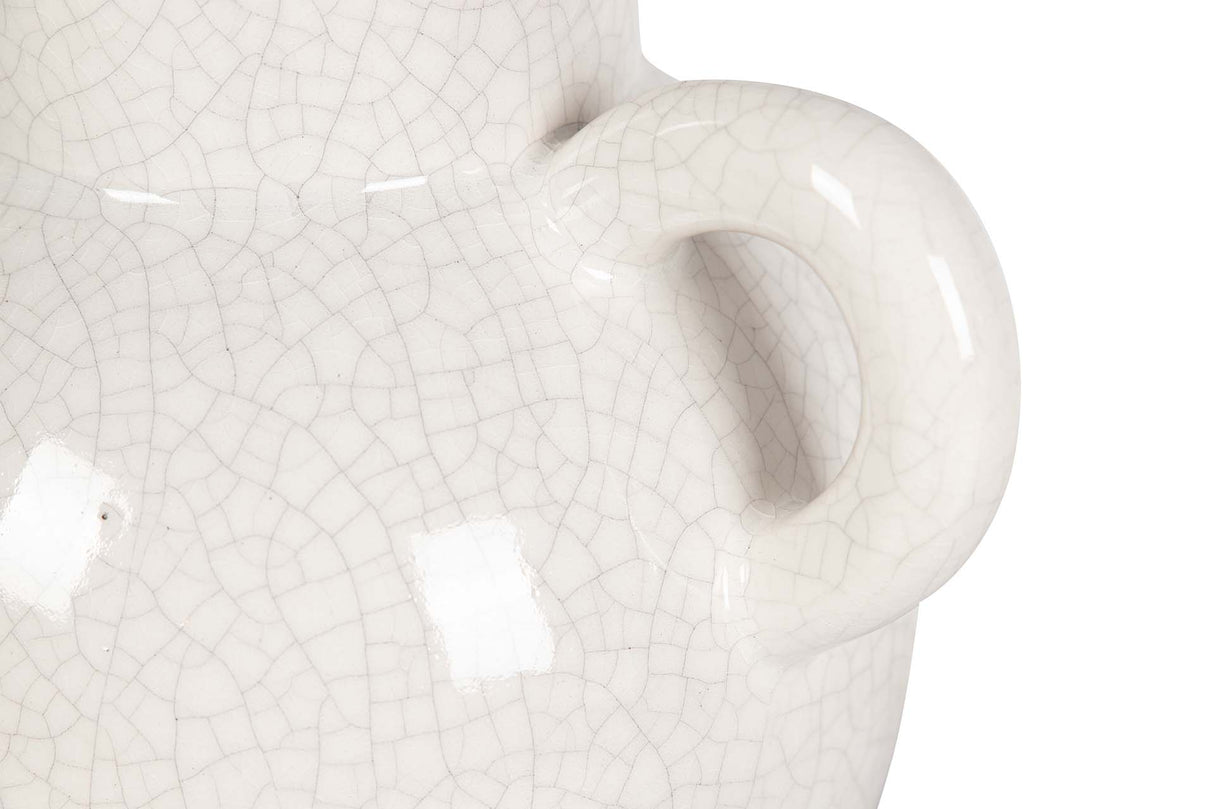 FLORERO CERAMICA BLANCO 22x16x26 CM