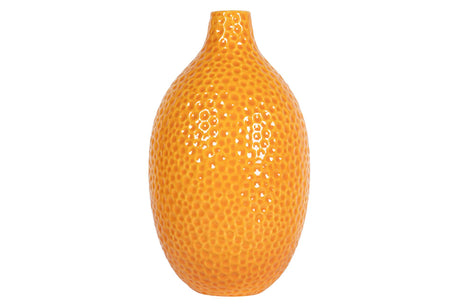 FLORERO CERAMICA NARANJA 21x21x35 CM
