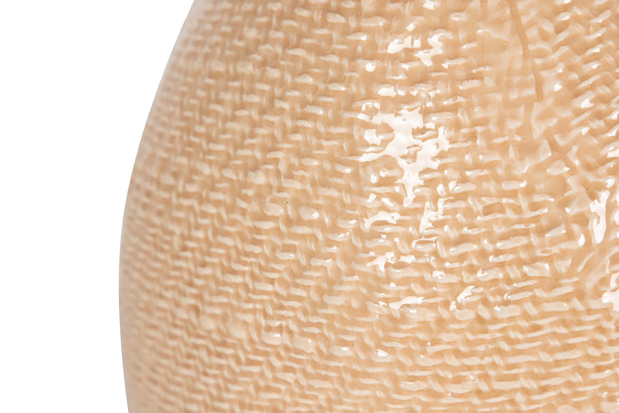 FLORERO CERAMICA BEIGE 18x18x31 CM