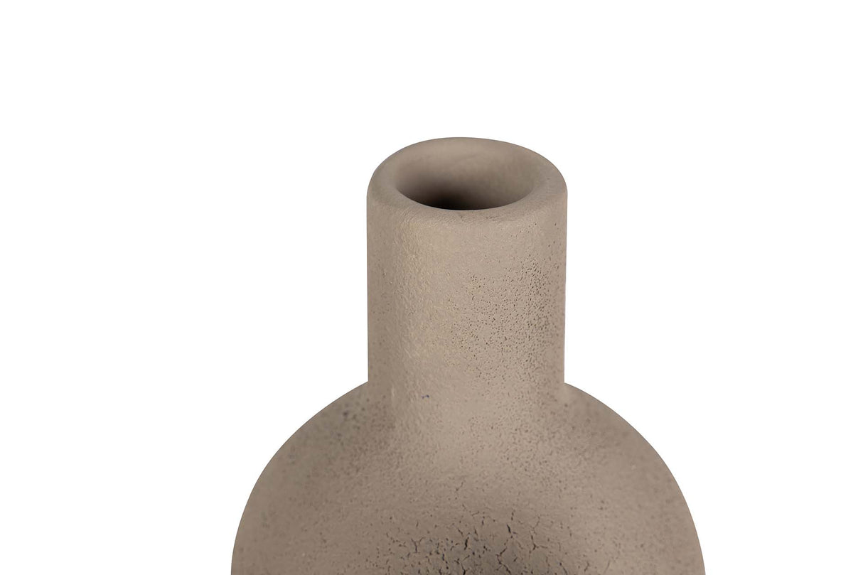 FLORERO CERAMICA GRIS 16x16x29 CM
