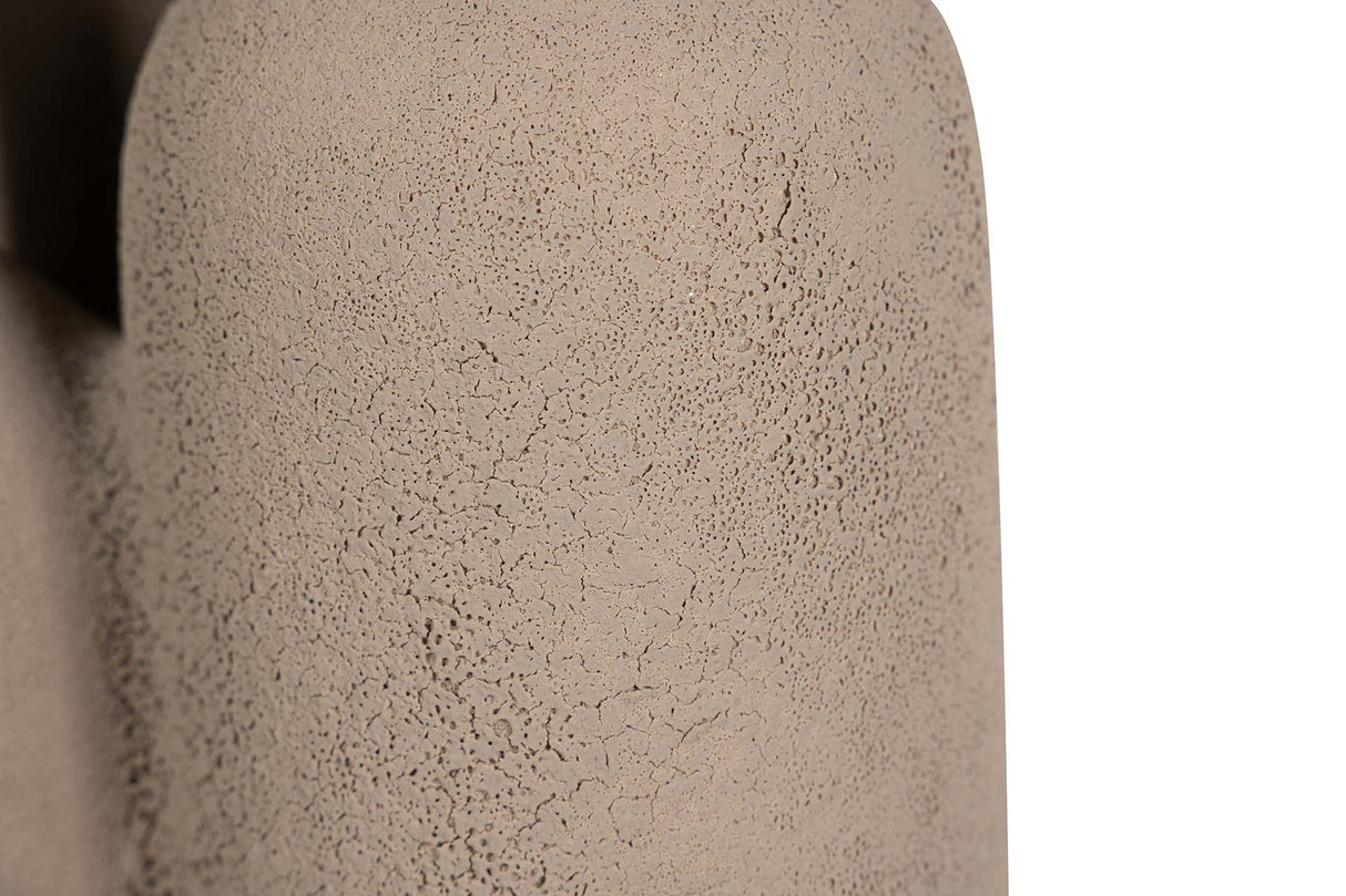 FLORERO CERAMICA GRIS 16x16x29 CM