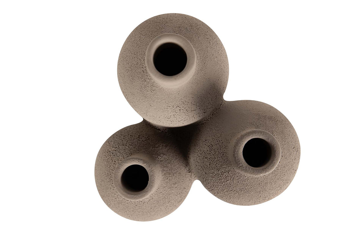 FLORERO CERAMICA GRIS 16x16x29 CM