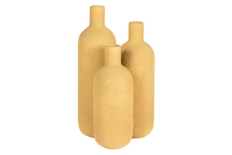FLORERO CERAMICA AMARILLO 16x16x29 CM