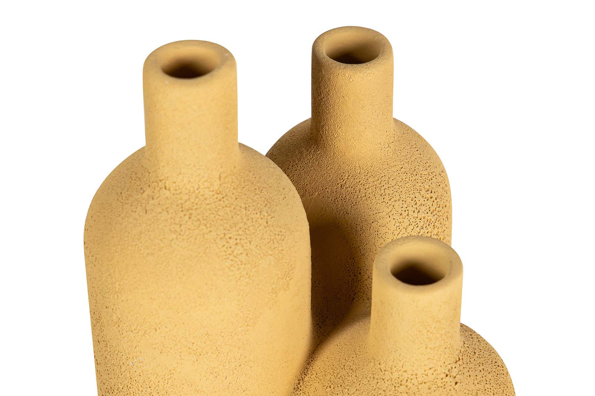 FLORERO CERAMICA AMARILLO 16x16x29 CM